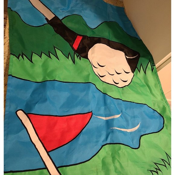 Cardinal Bird and Golf Garden Outdoor Flags Banner. Set of 2 - Picture 2 of 11